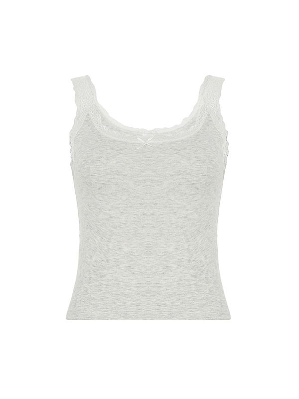 Camisole-Top mit Spitzenschleife-4