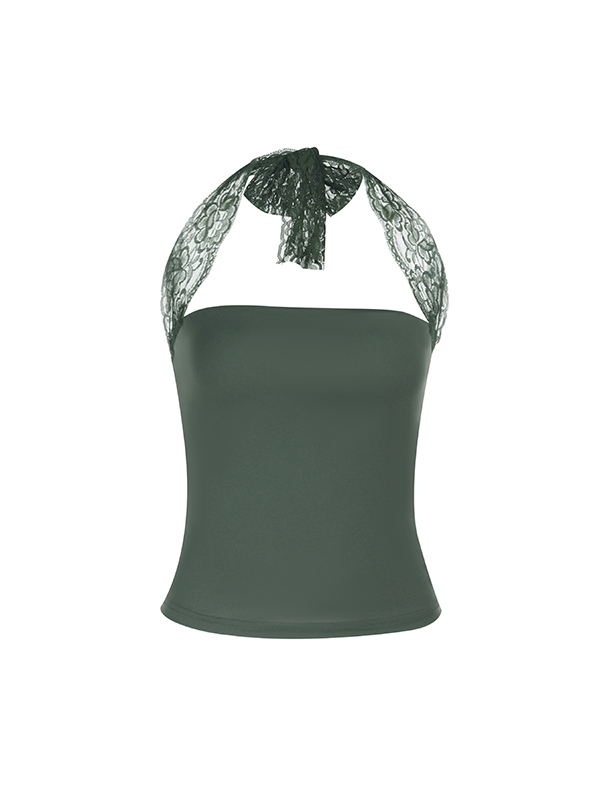 Sexy Neckholder-Weste aus Spitze-4
