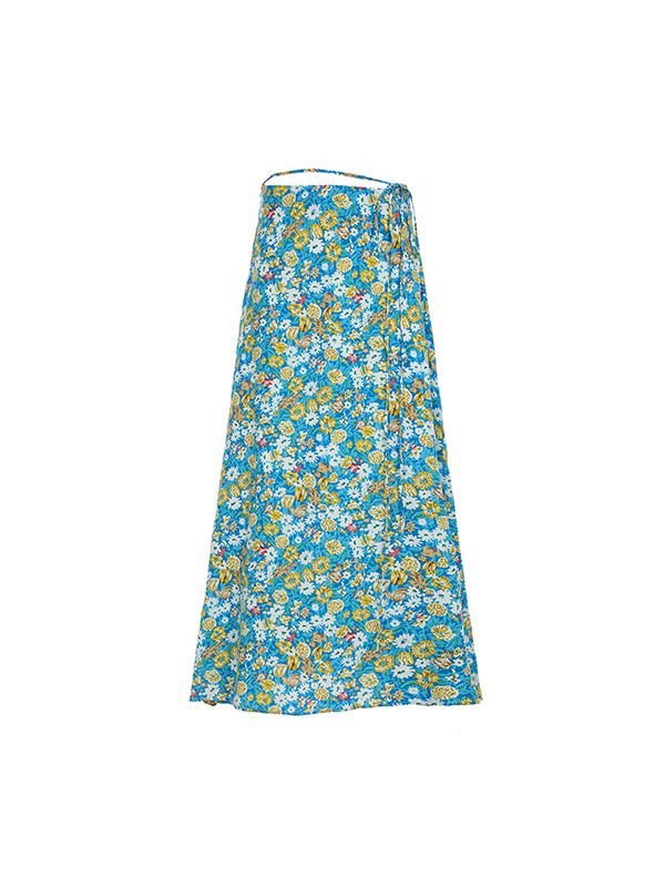 Sommerlicher kleiner frischer Jacquard Maxirock-4