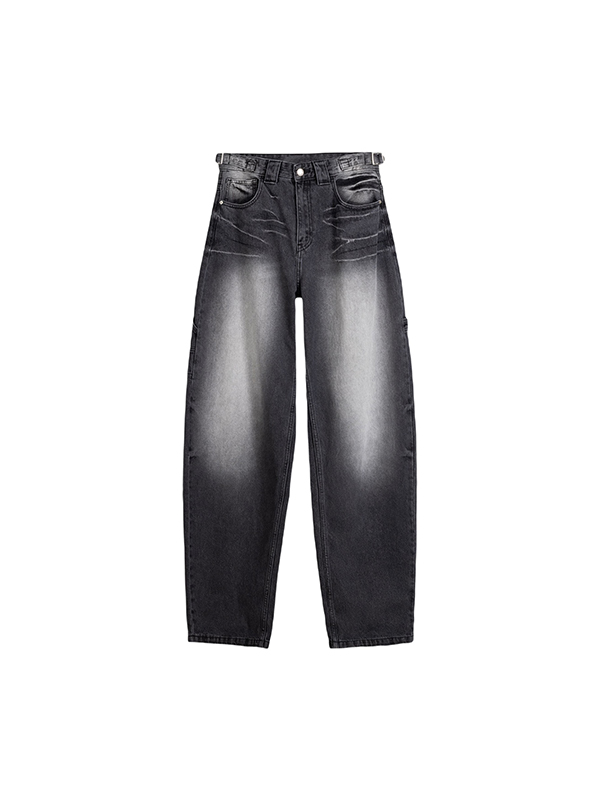 Robuste, verwaschene, lockere Boyfriendjeans-7