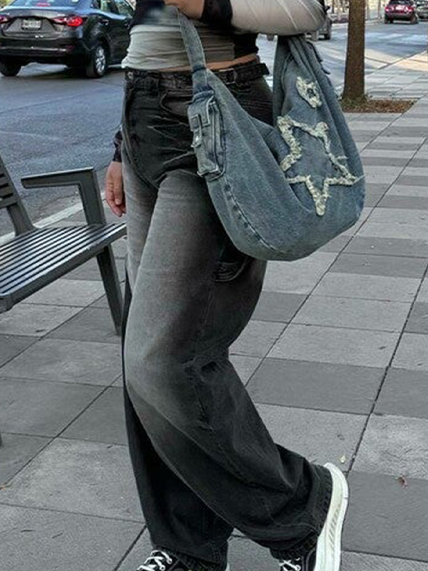 Robuste, verwaschene, lockere Boyfriendjeans-2