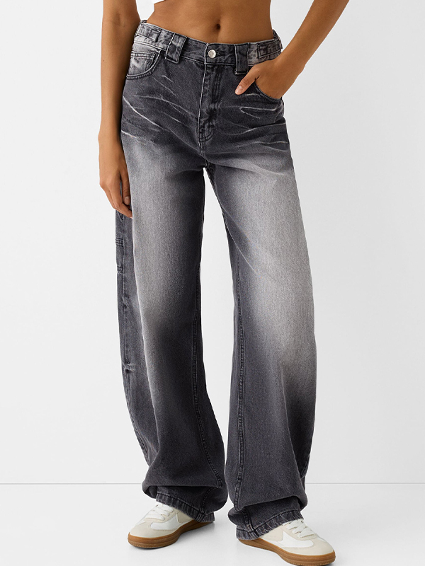 Robuste, verwaschene, lockere Boyfriendjeans-4