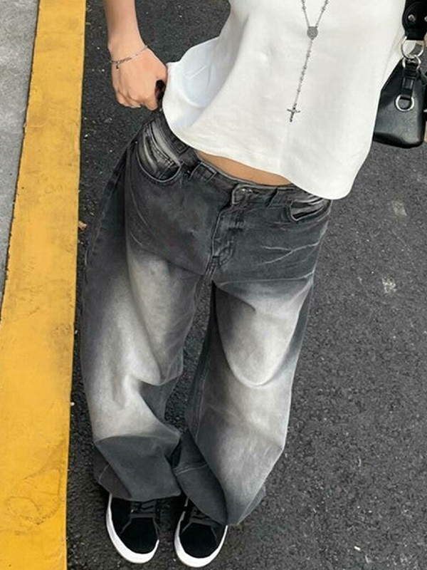 Robuste, verwaschene, lockere Boyfriendjeans-3