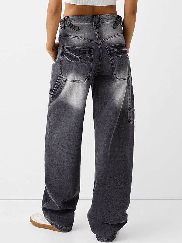 Robuste, verwaschene, lockere Boyfriendjeans-6