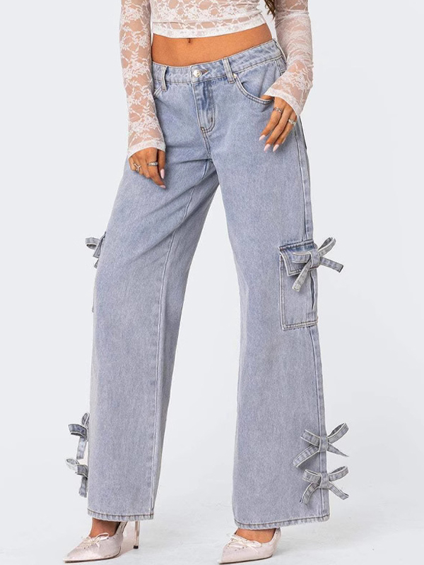 Robuste Boyfriendjeans mit Fliege-2