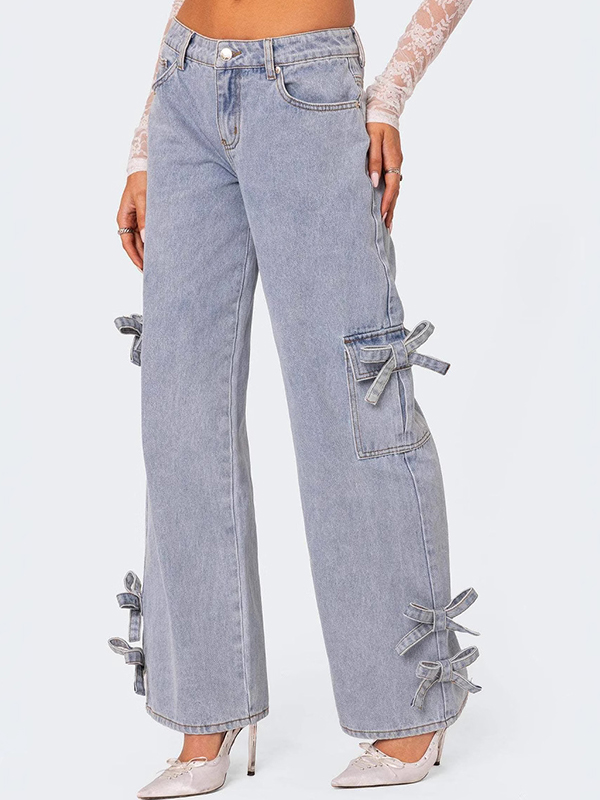 Robuste Boyfriendjeans mit Fliege-3