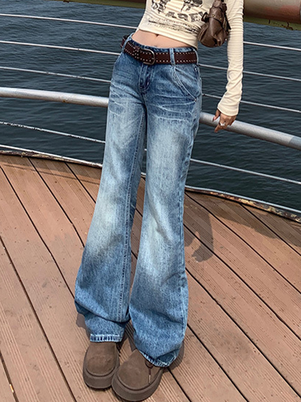Vielseitige Slim Drag Floor Flare Jeans-3