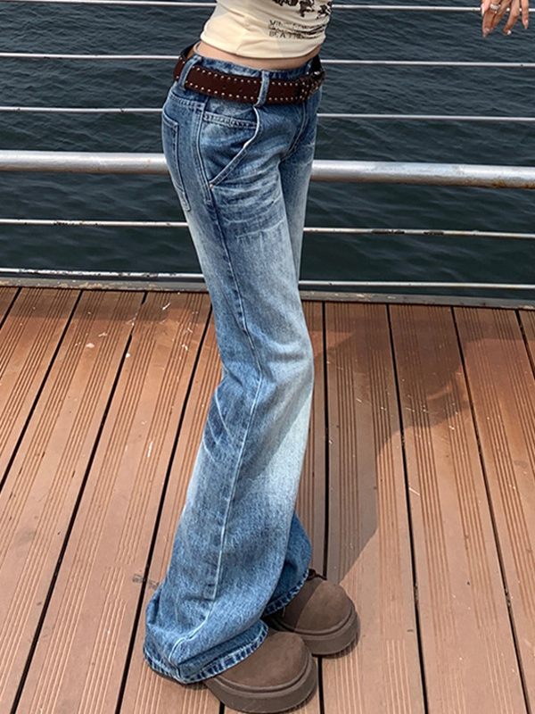 Vielseitige Slim Drag Floor Flare Jeans-1