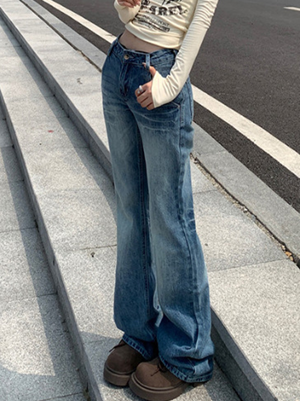 Vielseitige Slim Drag Floor Flare Jeans-4