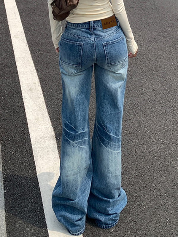 Vielseitige Slim Drag Floor Flare Jeans-2