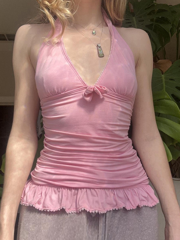 Pure Desire – Schmales Neckholder-Top mit tiefem V-Ausschnitt-2