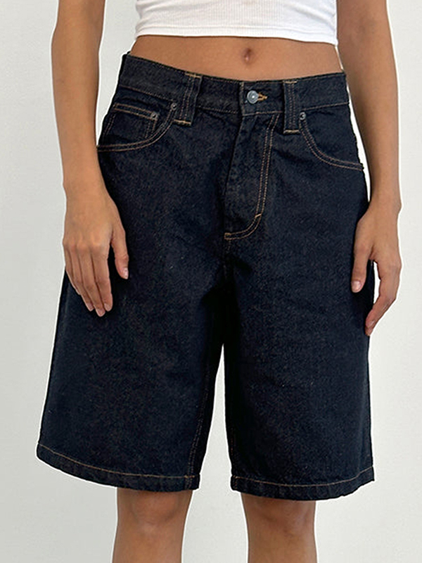 Nicht elastische Slimming-Jeansshorts-1