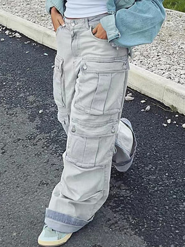 Cargojeans mit mehreren Taschen zum Wischen-1