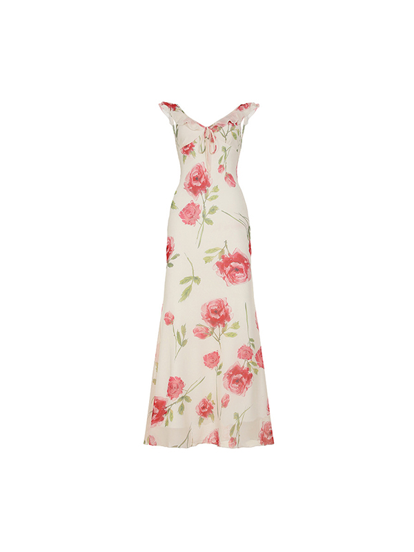 Maxikleid im Resort-Stil mit Blumenmuster-4