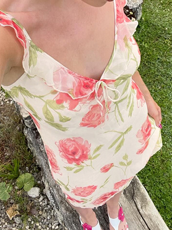 Maxikleid im Resort-Stil mit Blumenmuster-1