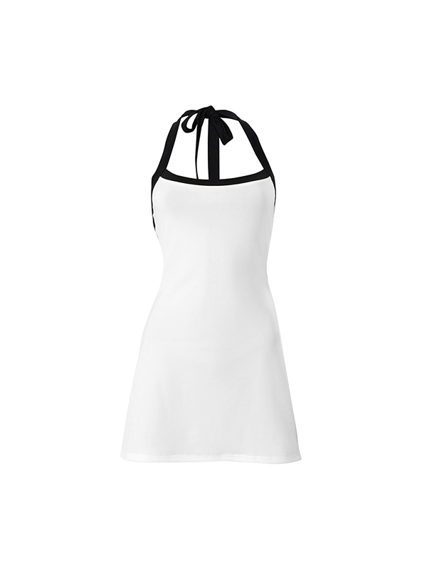 Clashing Colours – Sexy Minikleid mit hängendem Ausschnitt-3