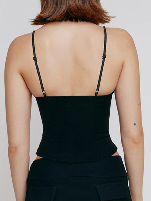 Schlankmachendes Cami-Top mit Fischgräten-Bund-2