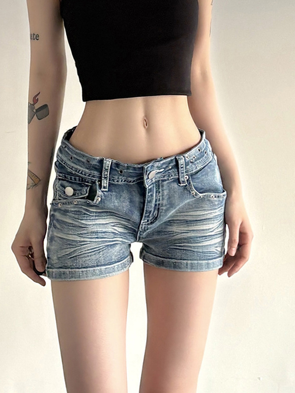 Ausgewaschene Jeansshorts im Aged-Look-3