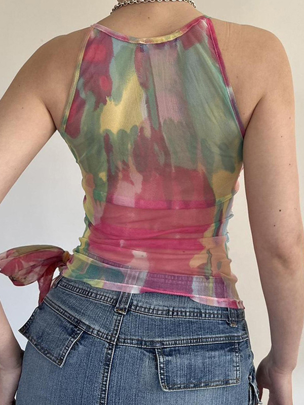 Cami-Top mit farbenfrohem abstraktem Print-4