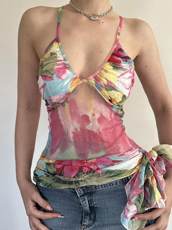 Cami-Top mit farbenfrohem abstraktem Print-2