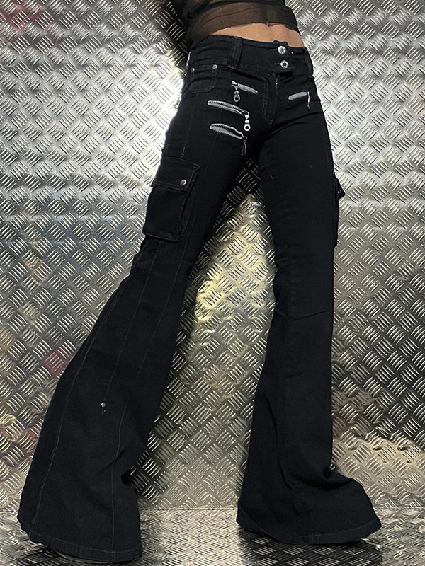 Street Dark Schlagjeans im Biker-Stil-2