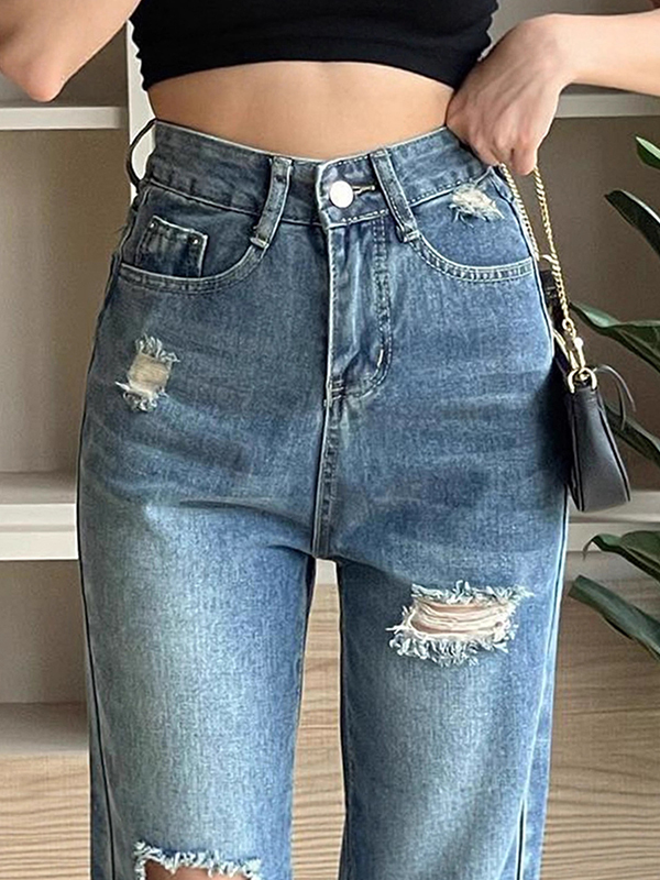 Amerikanische Hip-Hop-Zerrissene Jeans-2