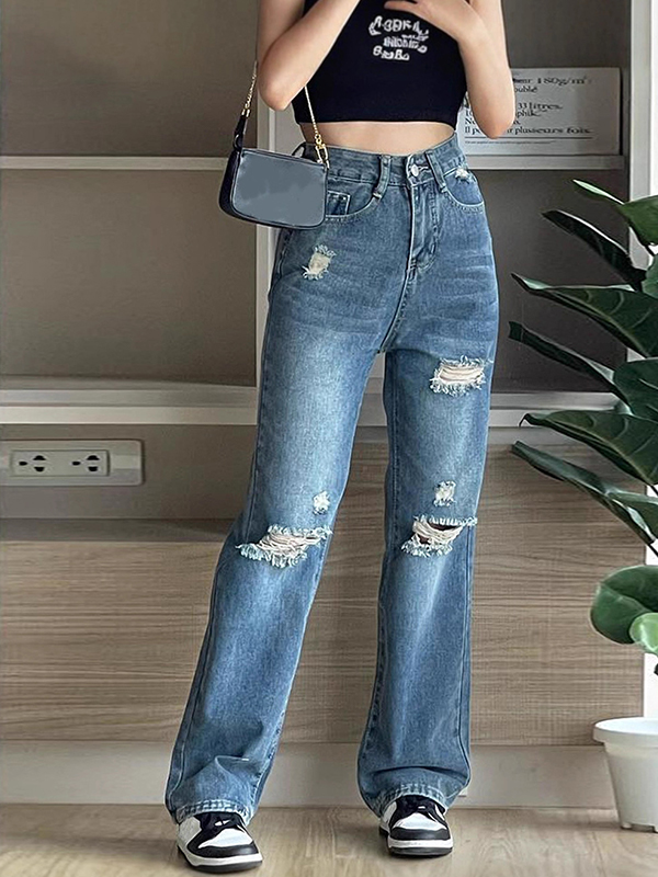 Amerikanische Hip-Hop-Zerrissene Jeans-5