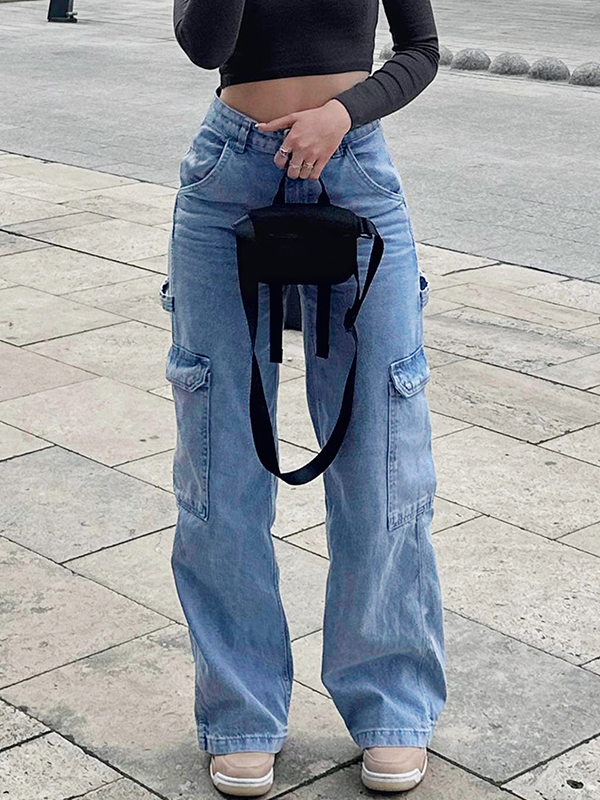 Cargojeans mit mehreren Taschen-2