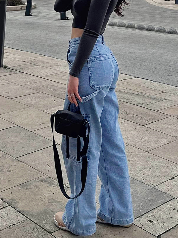 Cargojeans mit mehreren Taschen-1
