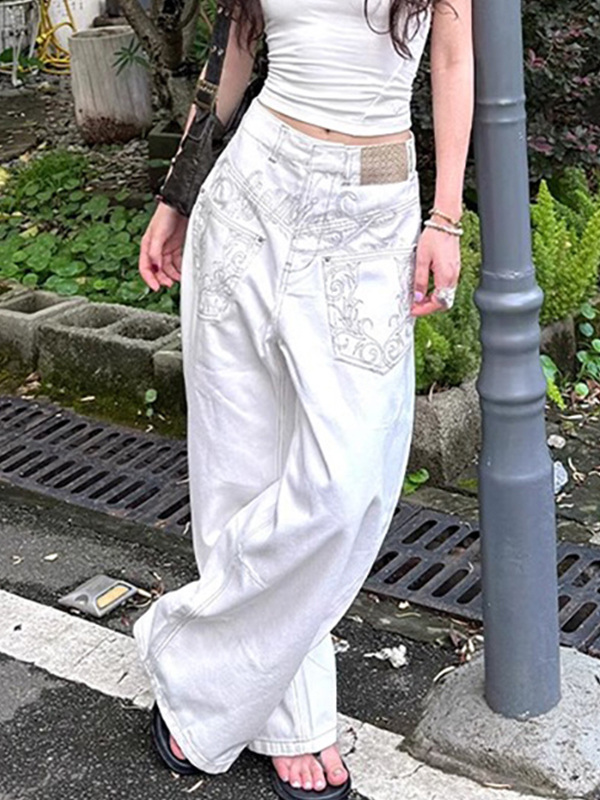 Distressed Boyfriendjeans im Vintage-Stil-1