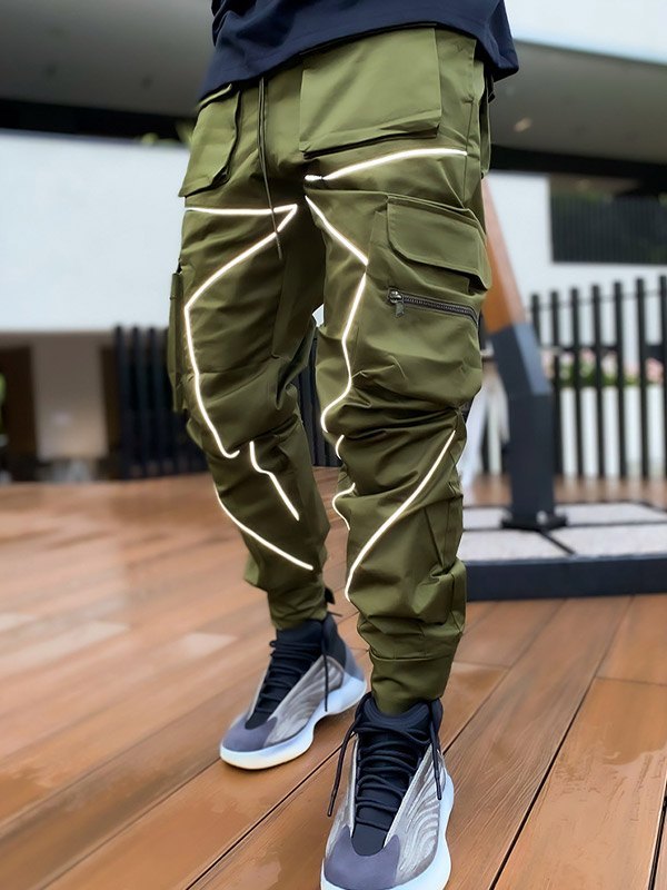 Zweifarbige Cargohose für Herren-1
