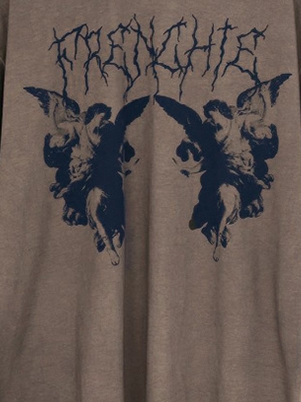 Vintage Cherub Grafik T-Shirt-2
