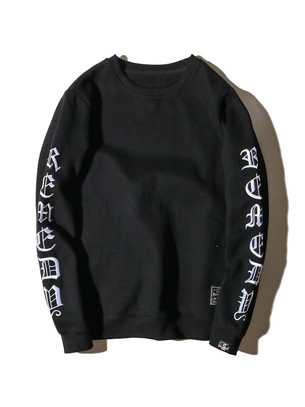 Pullover-Sweatshirt mit Buchstabenstickerei für Herren-4
