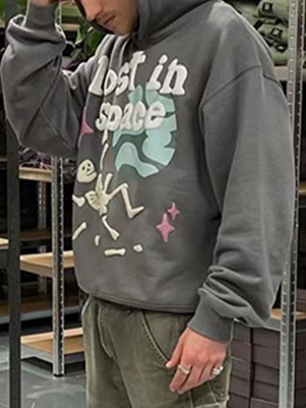 Graffiti-Schädel-Grafik-PulloverHoodie der Männer-1