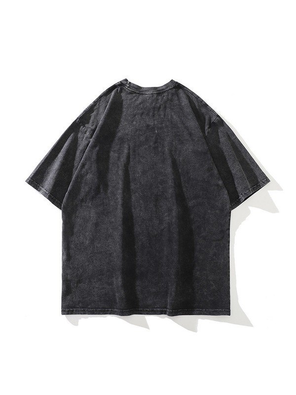 Kurzärmliges T-Shirt mit Anime-Grafik für Herren-1