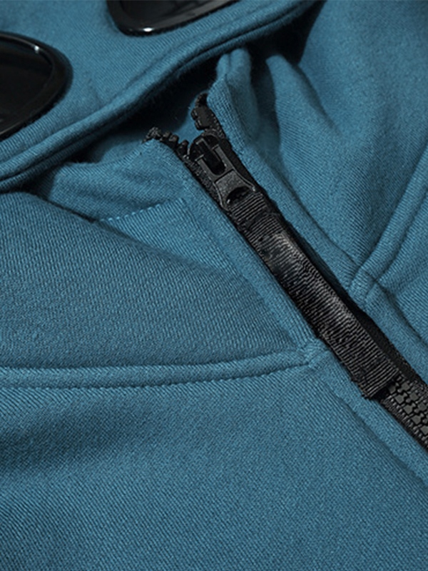 Übergroßer Kapuzenpullover mit Linsenreißverschluss für Herren-3