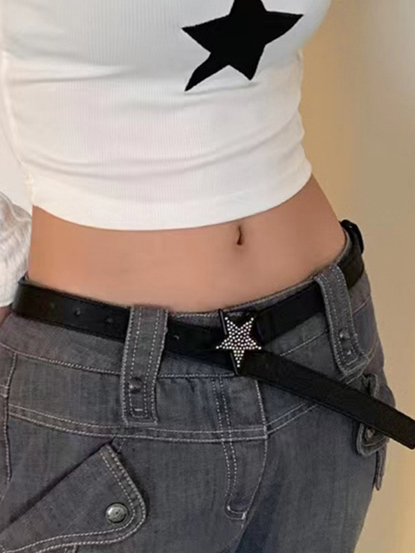 Gürtel mit Strass-Sterndekor und Schnalle-1