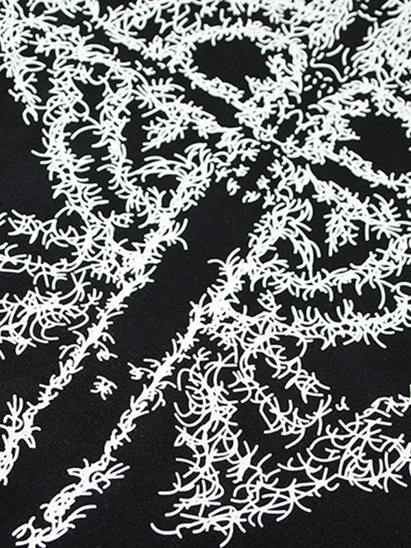 Übergroßer Kapuzenpullover mit Hip-Pop-Kreuzschädel-Print für Herren-2