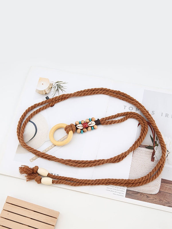 Boho Tribal Dekor Ring Link Taille Seilgürtel-2