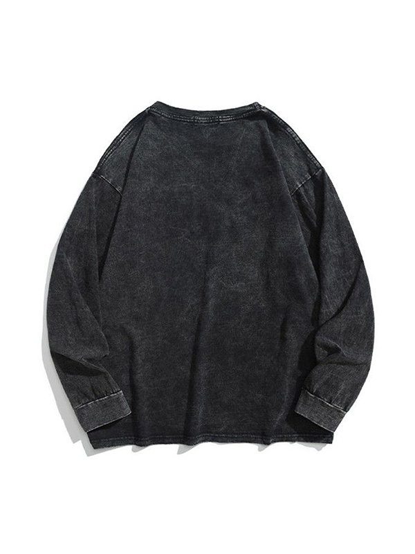 Herren-Sweatshirt mit Distressed-Portrait-Print-2