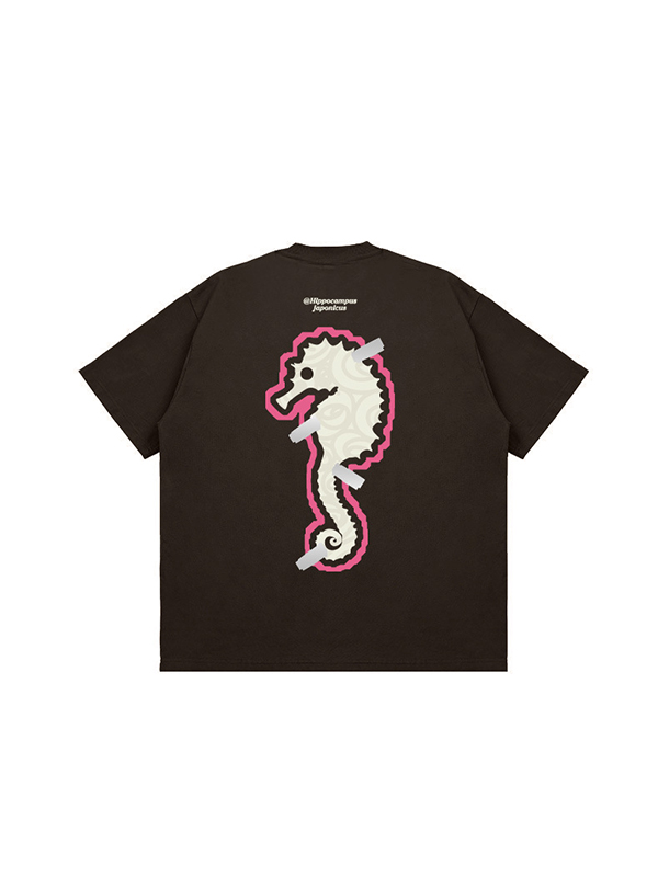 Übergroßes, kurzärmliges T-Shirt mit Dinosaurier-Print für Herren-3