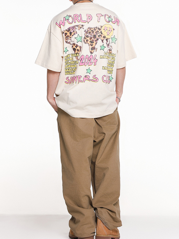 Übergroßes Street-Kurzarm-T-Shirt für Herren-2
