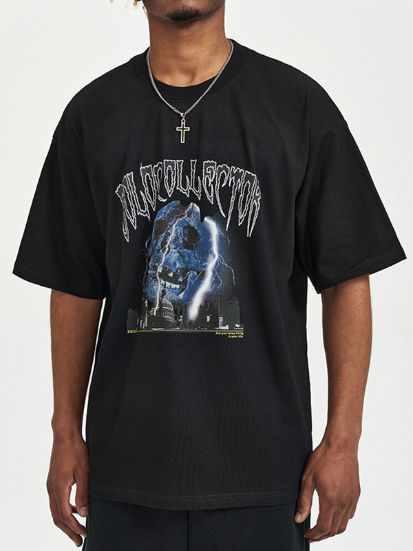 Übergroßes Street-Kurzarm-T-Shirt für Herren-1