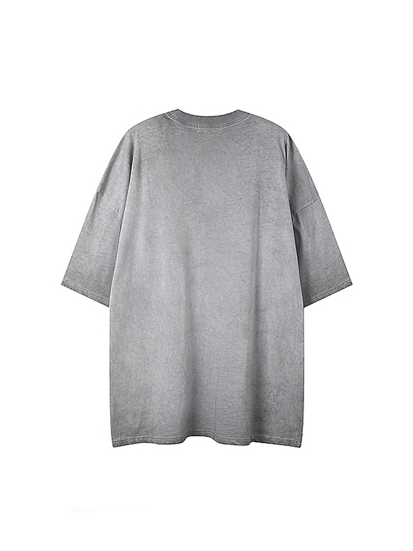 Übergroßes, kurzärmliges T-Shirt mit Grafik und Kreuzdruck für Herren-1