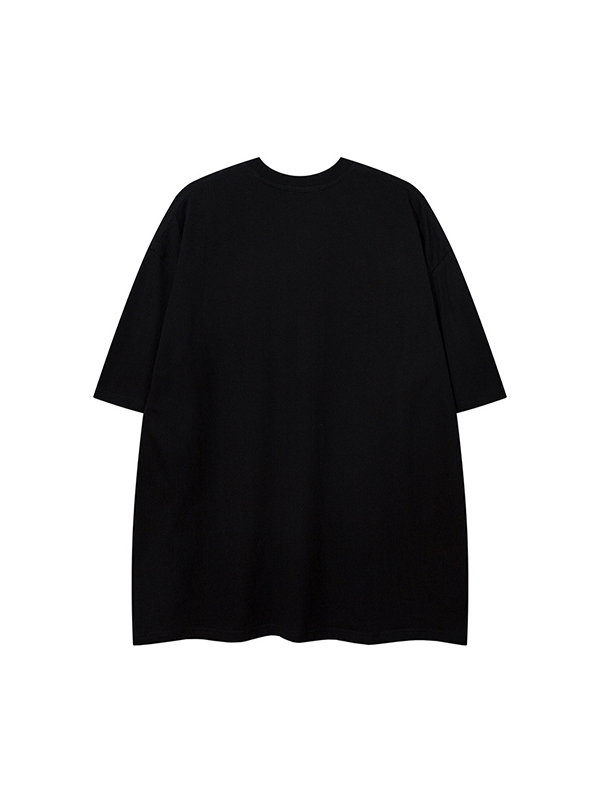 Lässiges, übergroßes, kurzärmliges T-Shirt mit Grafik für Herren-1