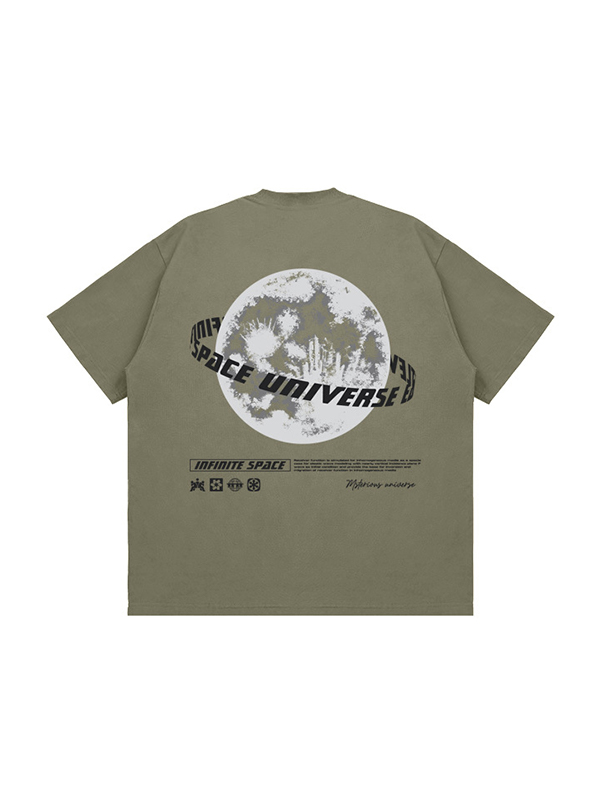 Übergroßes, kurzärmliges T-Shirt mit Retro-Print für Herren-2