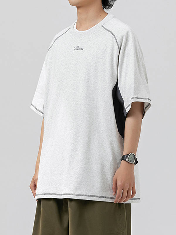 Raglan-T-Shirt mit kurzen Ärmeln für Herren in Übergröße-1