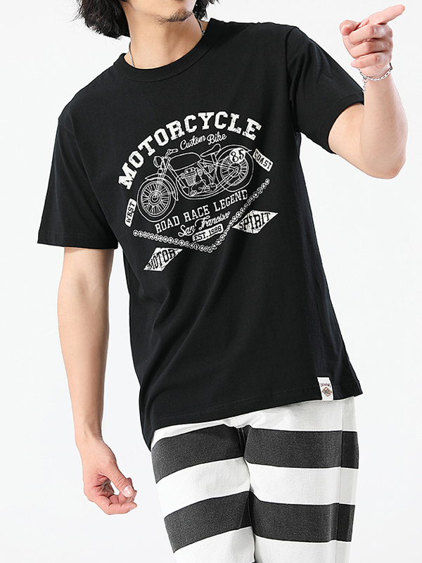 Übergroßes kurzärmliges T-Shirt mit Buchstaben-Print für Herren-3