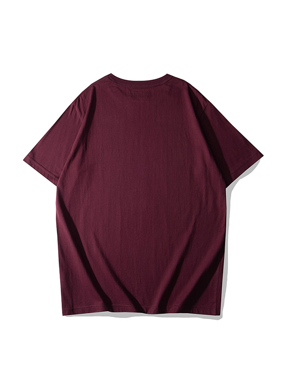 Übergroßes kurzärmliges T-Shirt mit Buchstaben-Print für Herren-1