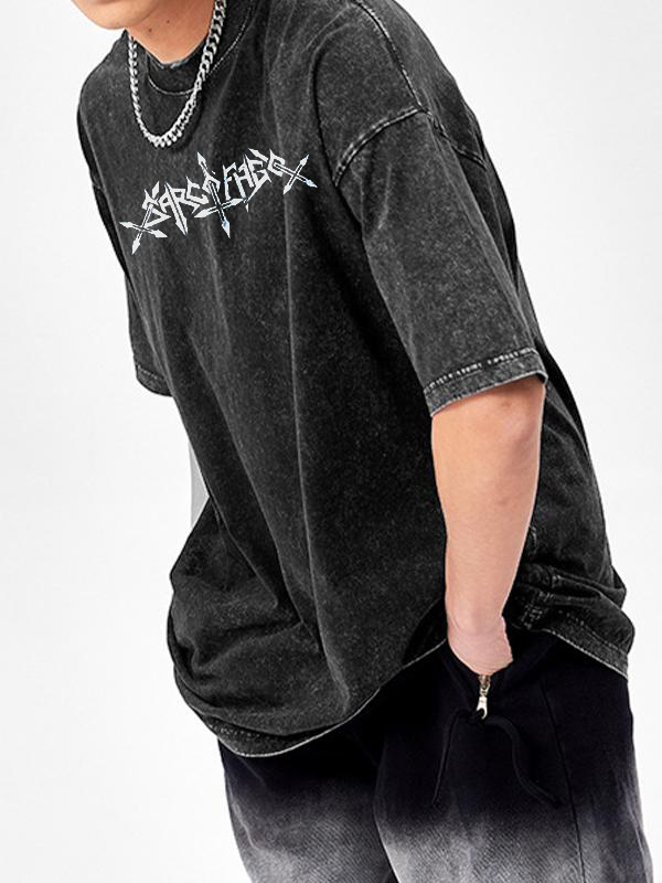 Men's Washed Oversized Short Sleeve Tee-1